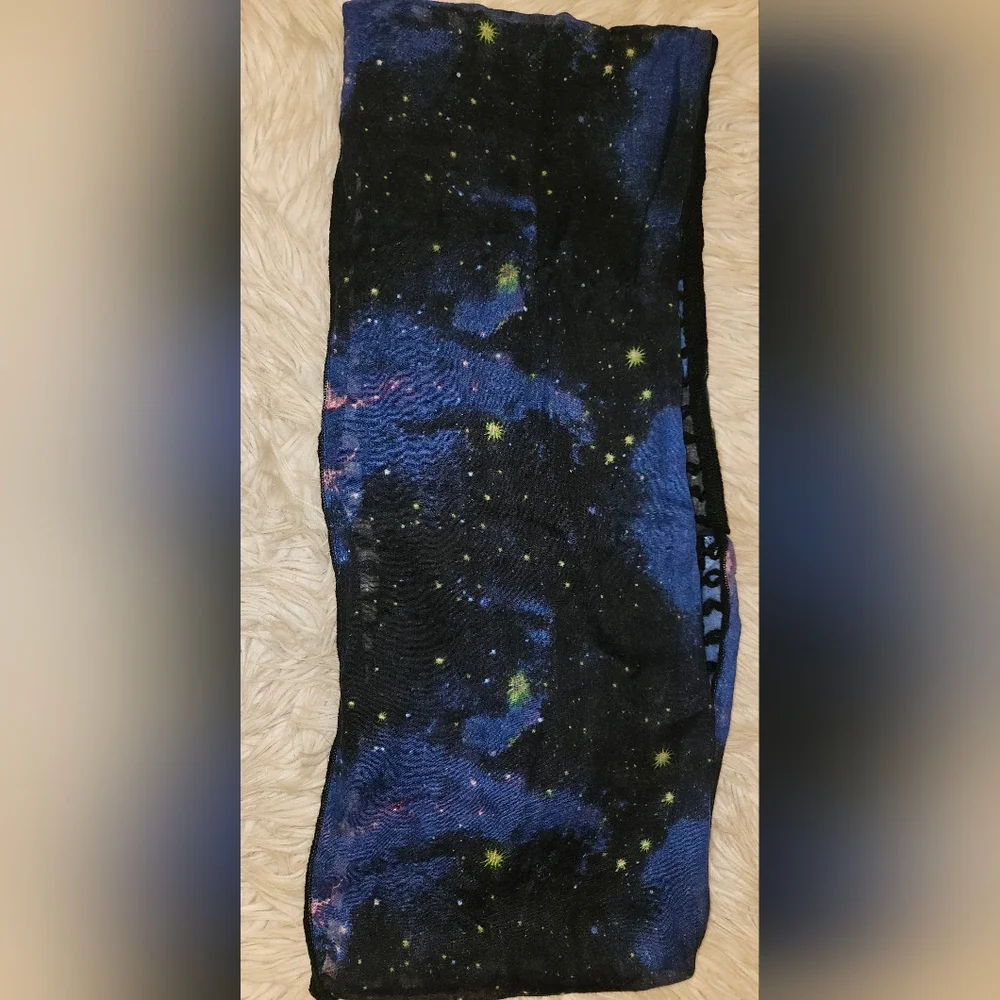 Galaxy Knit Mesh Infinity Scarf